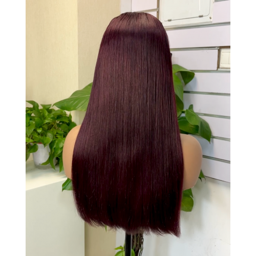 #99j Double Drawn Bone Straight 13x4 Transparent Lace Full Frontal 300% Density Wig | Human Hair Wig | Lace Front